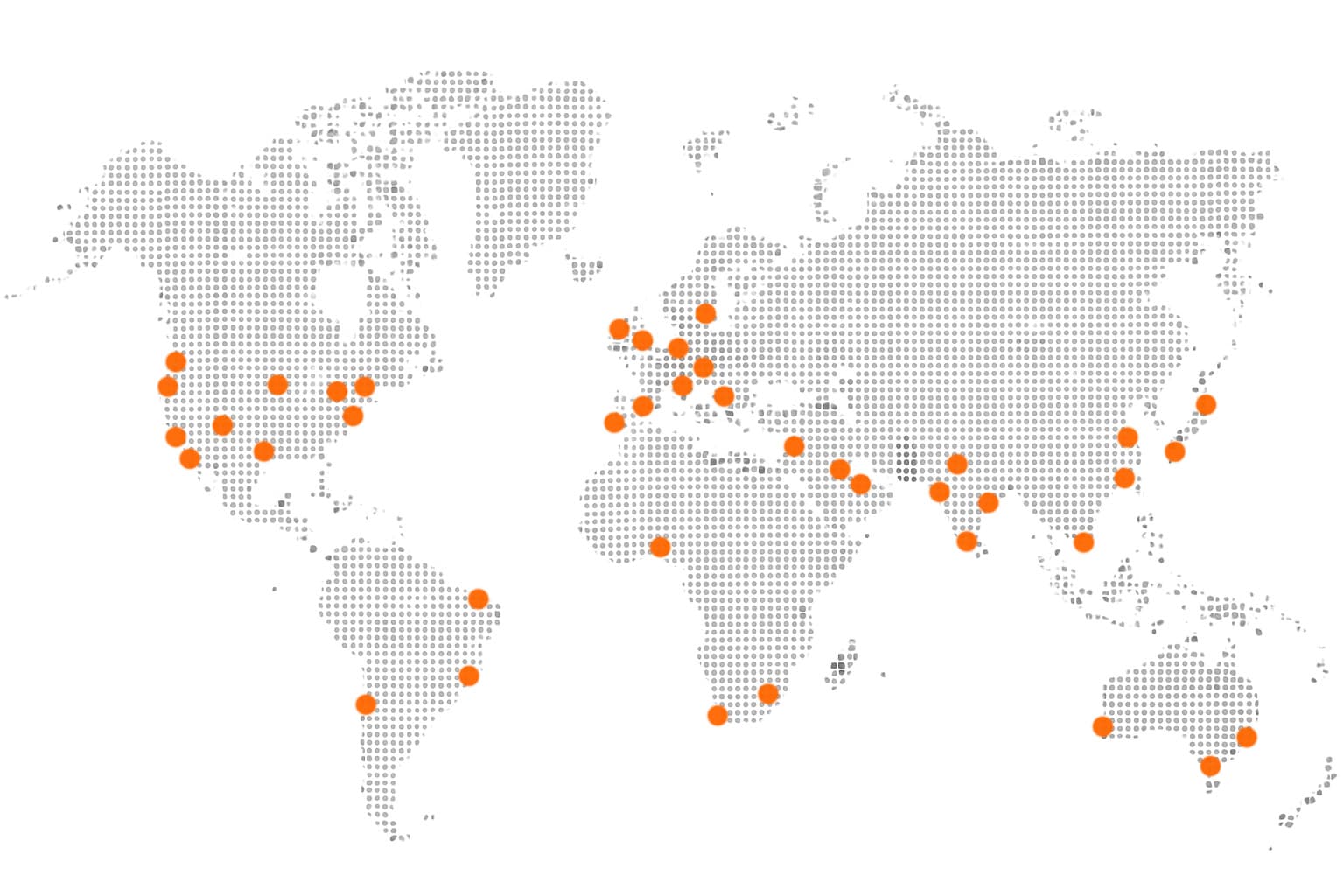 World map showing global edge network locations